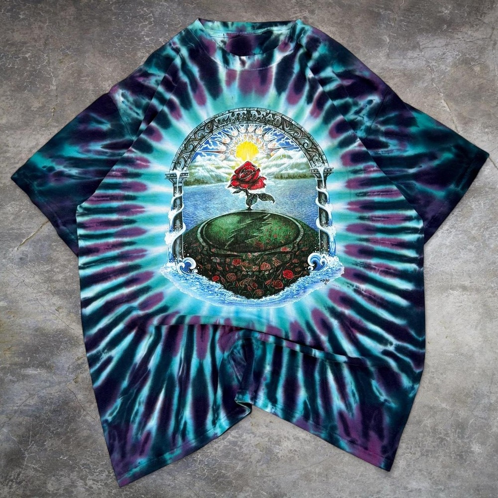 Vintage The Grateful Dead 2003 Summer Getaway Tour Tie Dye Tee Adult Size XL Y2K